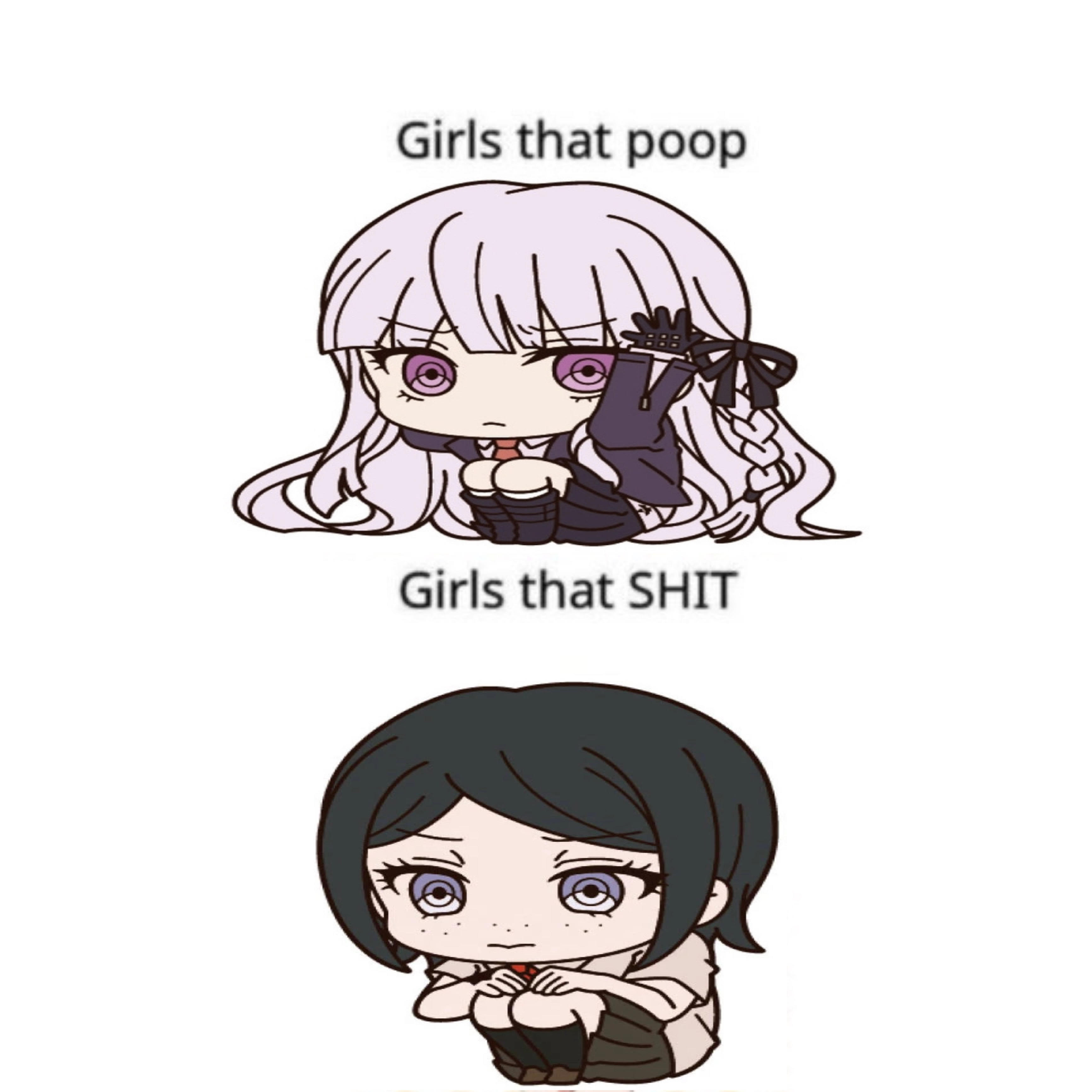 girls who poop (kyoko) vs girls who SHIT (mukuro)